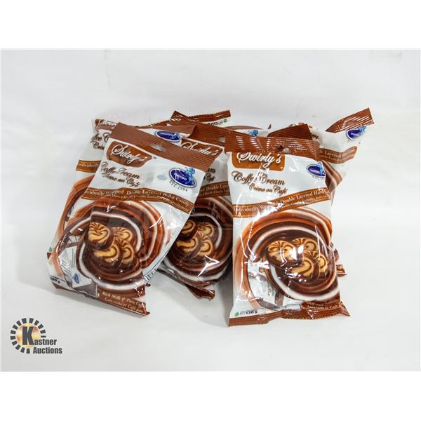 EIGHT BAGS SWIRLY’S COFFEE CREAM CANDY