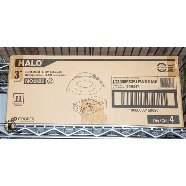 NEW CASE OF HALO RECESSED LT SELECTABLE 3" DIRECT