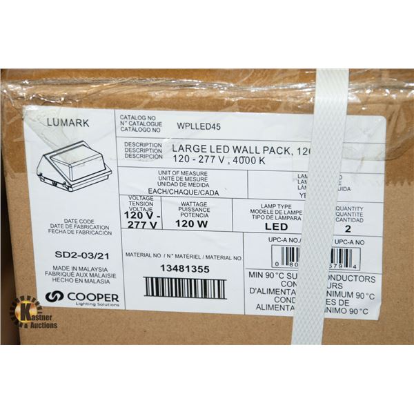 NEW COOPER LUMARK LARGE LED WALLPACK 120-277V