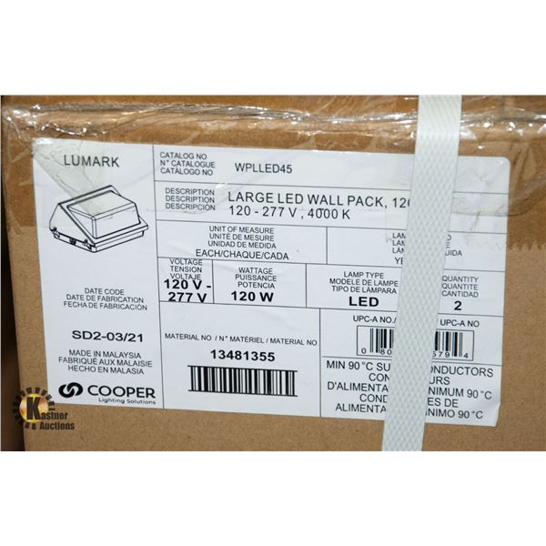 NEW COOPER LUMARK LARGE LED WALLPACK 120-277V