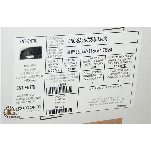 NEW COOPER 20.1W LED UNV T3 350MA 735BK 120-277V