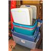 Image 1 : COLLECTION OF 16 TOTES - WITH LIDS