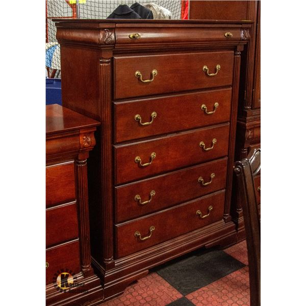 SOLID WOOD 6 DRAWER DRESSER 40" X 20" X 56"