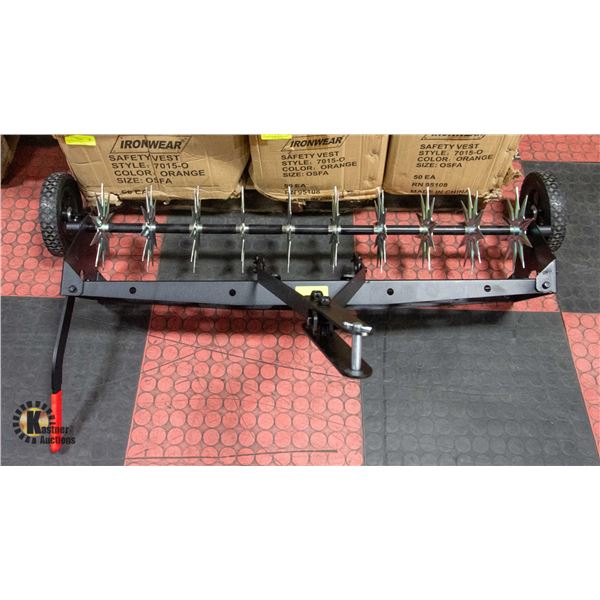 NEWLY ASSEMBLED SUCHTALE 40" TOW BEHIND SPIKE