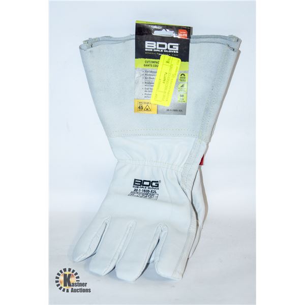 PAIR OF BDG LINED LEATHER WELDING GLOVES 2XL