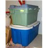 Image 1 : 2X LARGE TOTES W. 2 LIDS, 190-L & 150-L