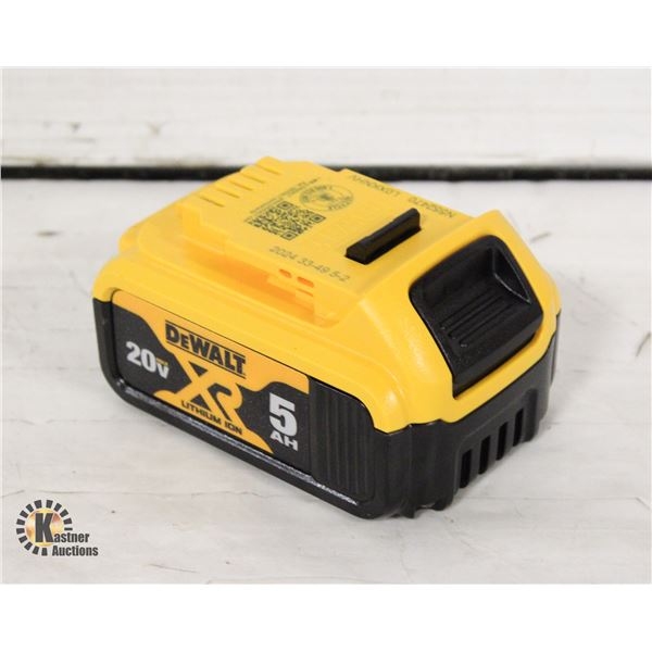 NEW DEWALT 20V 5 AH MAX LITHIUM-ION BATTERY