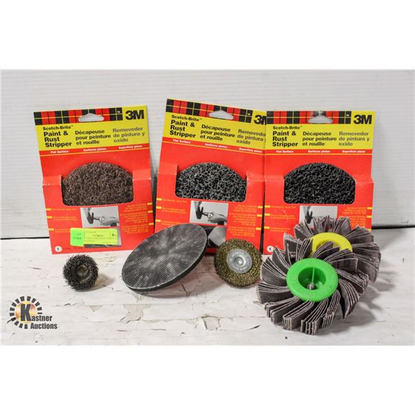 ESTATE DRILL BRUSHES, PAINT AND RUST STRIPPER