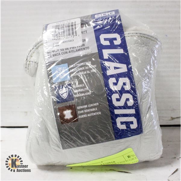 BDG CLASSIC WINTER LINED GRAIN COWHIDE MITT SIZE