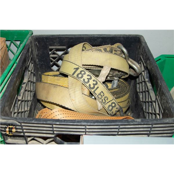 RATCHET STRAPS (4- 2”X27’   1- 1 ½” X 15’)