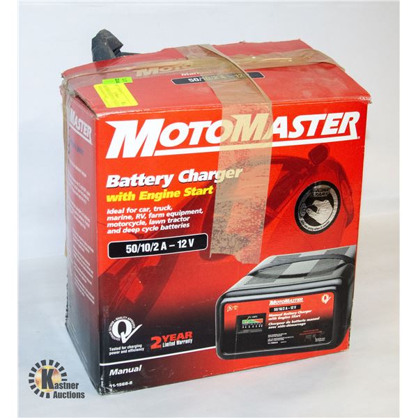 MOTOMASTER BATTERY CHARGER WITH ENGINE START