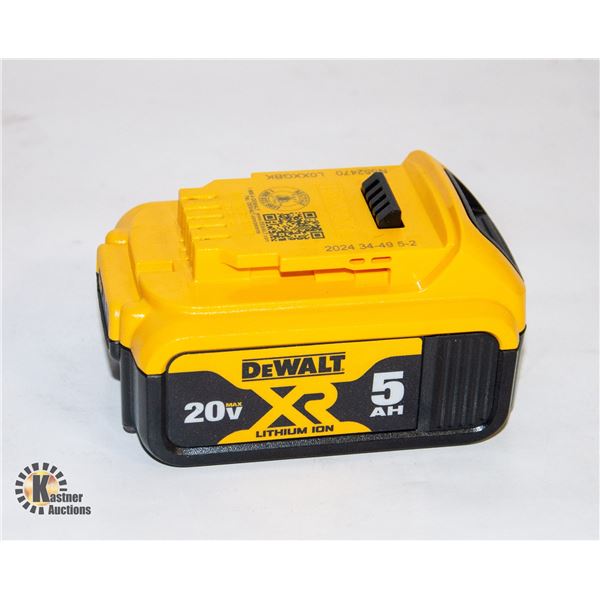 NEW DEWALT 20V 5 AH MAX LITHIUM-ION BATTERY