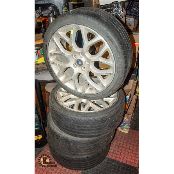SET OF 4 235/40R19 TIRES WITH FORD RIMS