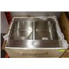NEW STAINLESS STEEL DOUBLE DROP SINK 31 X 25 X 12"