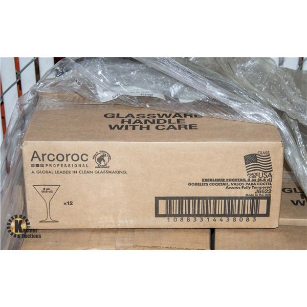 NEW CASE WITH 12 X 3 OZ ARCOROC FULLY TEMPERED-