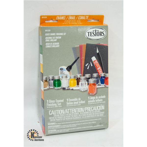 TESTORS GLOSS ENAMEL FINISHING SET NEW