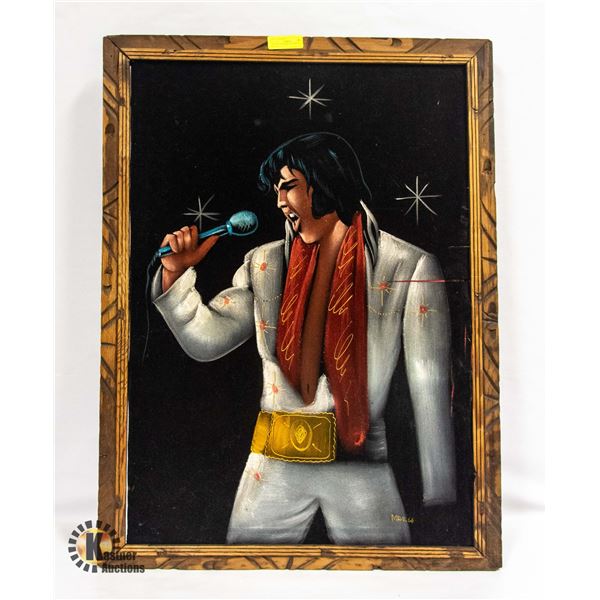 XL ELVIS VELOUR PAINTING NEEDS REPAIR