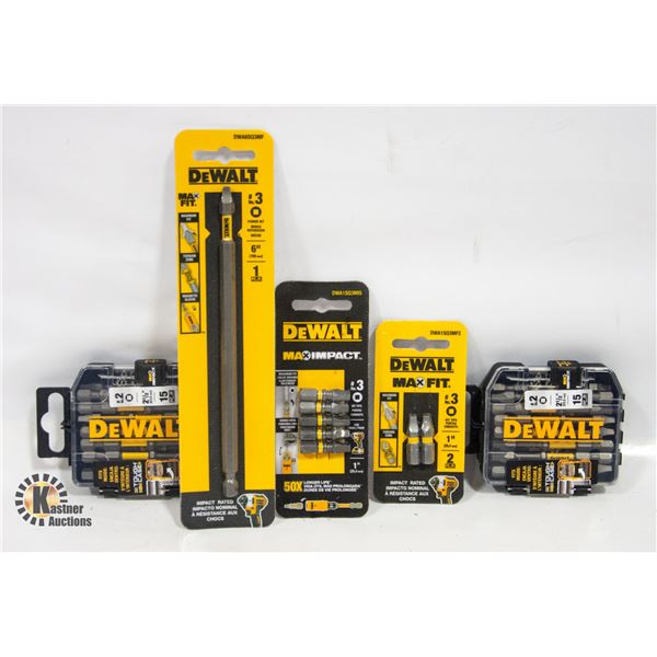 NEW 5 DEWALT BIT SETS