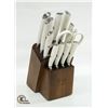 CANGSHAN 12 PC GERMAN STEEL ACACIA KNIFE SET
