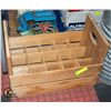 Image 1 : 15 SLOT WOODEN MILK/WINE CRATE 19.5X13"