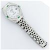 Image 4 : Rolex Ladies Stainless Steel Emerald and Diamond Datejust Wristwatch