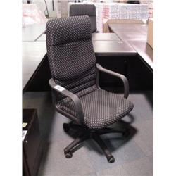 Black Cloth Speckled Highback Gaslift Chair