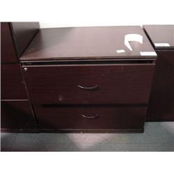 Walnut 2 Drawer Filing Cabinet