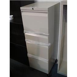 Teknion Metal Mobile 4 Drawer Filing Cabinet