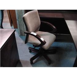 Walnut Cloth Lowback Gaslift Chair