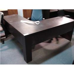 Walnut L-Shaped Executive Desk