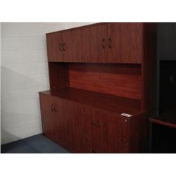 Dark Cherry Modify Credenza W/hutch