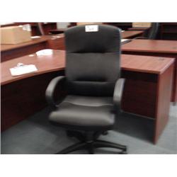 Black Leather Highback Gaslift Chair