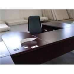 Mahogany  U-Shaped Executive Desk