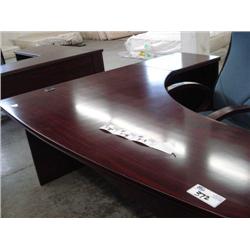 Mahogany  L-Shaped Executive Corner Desk