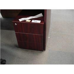 Mahogany 2 Drawer Mobile Pedestal