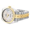 Image 6 : Rolex Mens Two Tone Cream Arabic Datejust Wristwatch With Rolex Box