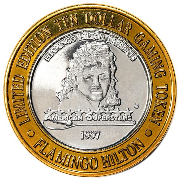 .999 Silver Flamingo Hilton Reno, Nevada $10 Casino Limited Edition Gaming Token