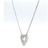 Image 3 : 14KT White Gold 0.70 ctw Diamond Open Heart Pendant with Chain
