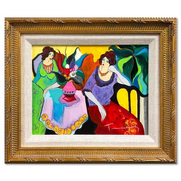 Itzchak Tarkay (1935-2012) "Tranquility" Original Mixed Media on Board