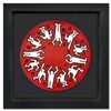 Image 1 : Keith Haring (1958-1990) "White on Red" Framed Limited Edition Plate