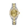 Image 2 : Rolex Ladies Two Tone Champagne Index Diamond Date Wristwatch With Rolex Box