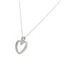 Image 2 : 14KT White Gold 0.05 ctw Diamond Heart Pendant with Chain