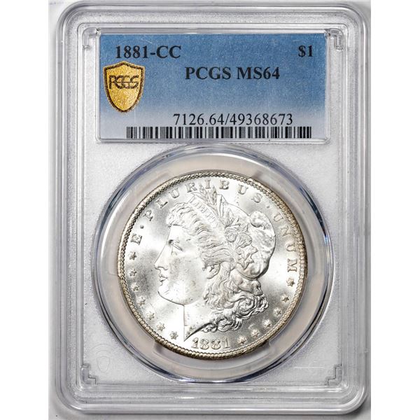 1881-CC $1 Morgan Silver Dollar Coin PCGS MS64