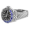 Image 6 : Rolex Mens Stainless Steel "Batgirl" GMT Master 2 Wristwatch With Rolex Box And Card