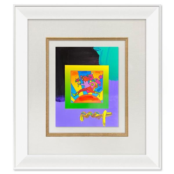 Peter Max "Flower Jumper" Original Mixed Media on Paper