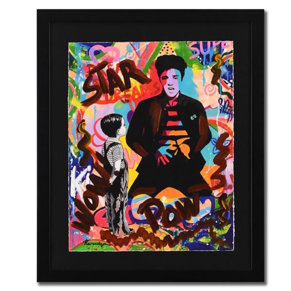 Nastya Rovenskaya "Dreaming" Original Mixed Media on Paper