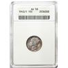 Image 1 : 1942/1 Mercury Dime Coin ANACS AU58 Old Soap Box Holder