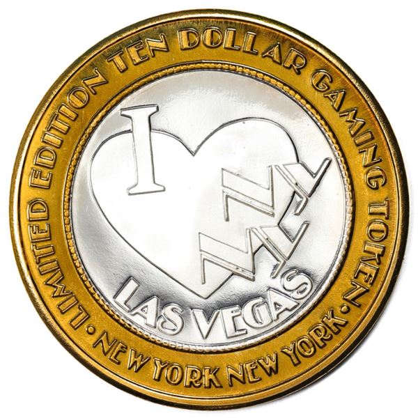 .999 Silver New York New York Casino Las Vegas $10 Limited Edition Gaming Token