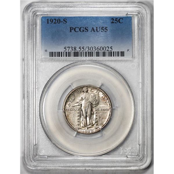 1920-S Standing Liberty Quarter Coin PCGS AU55