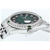 Image 8 : Rolex Mens Stainless Steel Green Vignette Emerald and Diamond Datejust Wristwatch